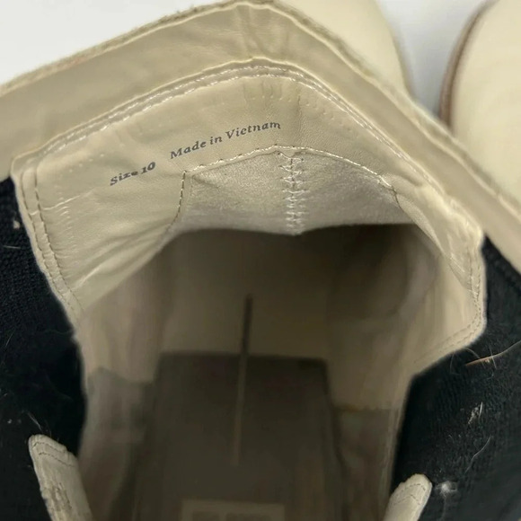 Dolce Vita ivory leather Huey H2O boots. Waterproof w/ lug heels. Sz 10 - Picture 3 of 16